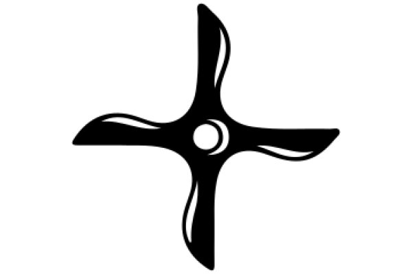 Stylized Black Propeller Icon