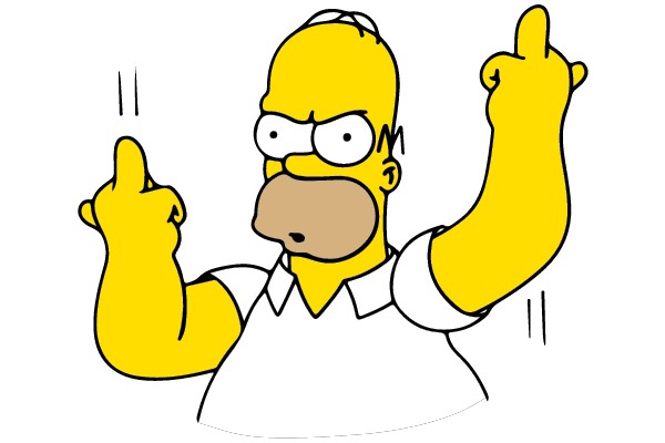 Frustrated Homer Simpson