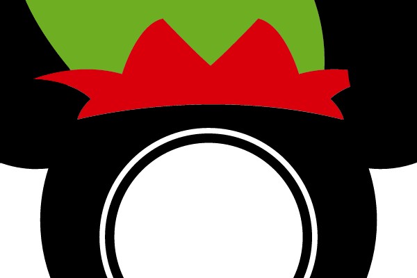 Mickey Mouse with Christmas Hat