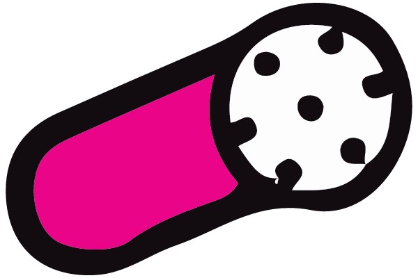 Stylized Cookie with Pink Dough and Hole Pattern