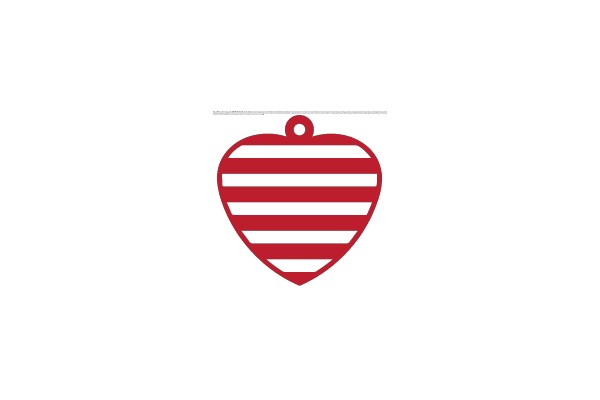 Striped Heart Symbol: A Graphic Design