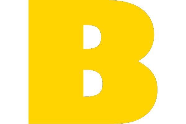 Bold Yellow 'B' Symbol