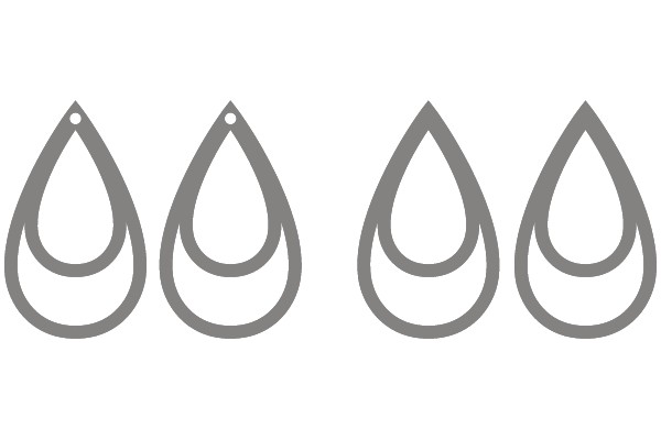 Tear Drop Earrings in a Row
