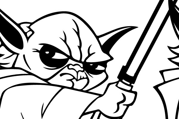 Yoda: The Jedi Master in Battle Stance