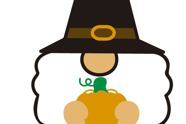 Thanksgiving Gnome Holding a Pumpkin