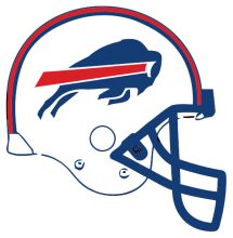 A Stylized Football Helmet with a Buffalo Logo
