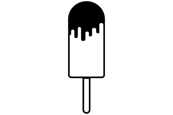 Simplistic Icon of a Dripping Ice Cream Cone