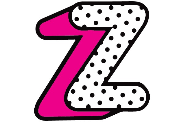 Bold Dotted Pink Letter Z