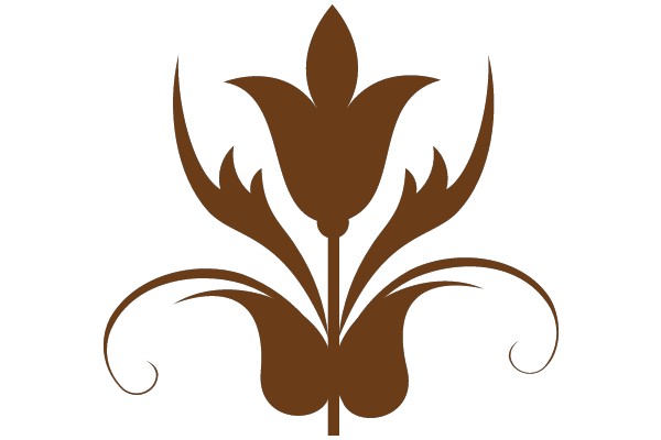 Stylized Brown Flower Design