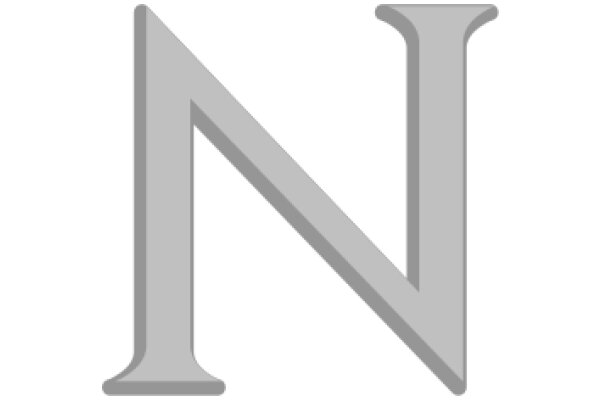 Simplistic Gray Letter 'N' on a White Background