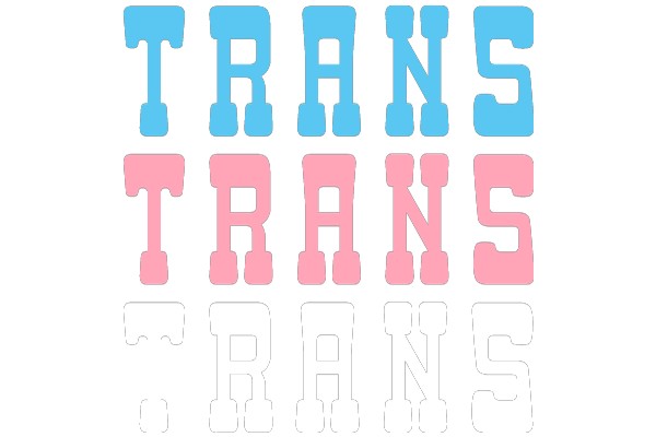 Vibrant Typography Art: A Colorful Display of Trans and Transgender Words