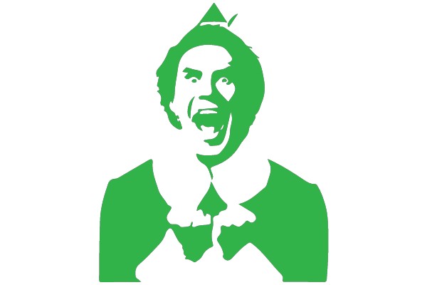 Silhouette of a Cheerful Elf