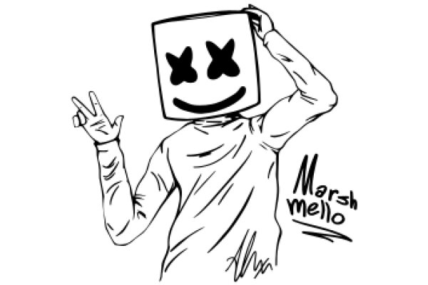 Melvin's Mischievous Mashup: A Playful Crossover of a Boxy Face with a Human Body