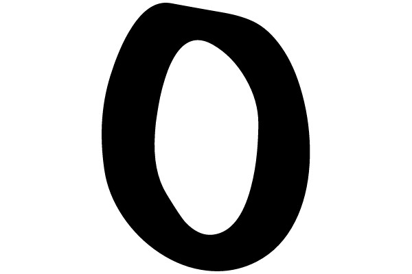 Black Oval on White Background