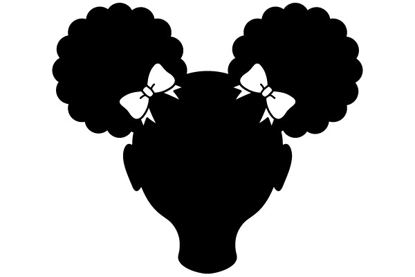 Afro Clip Art with Bow