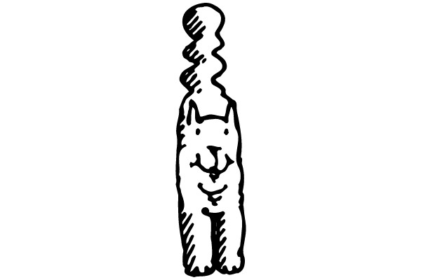 Silly Cartoon Dog Drawing