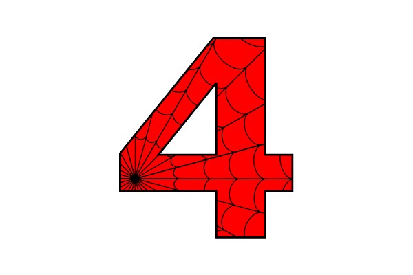 Number 4 Spiderweb Design
