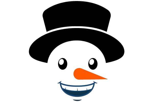 Winter Whimsy: A Festive Snowman's Smile