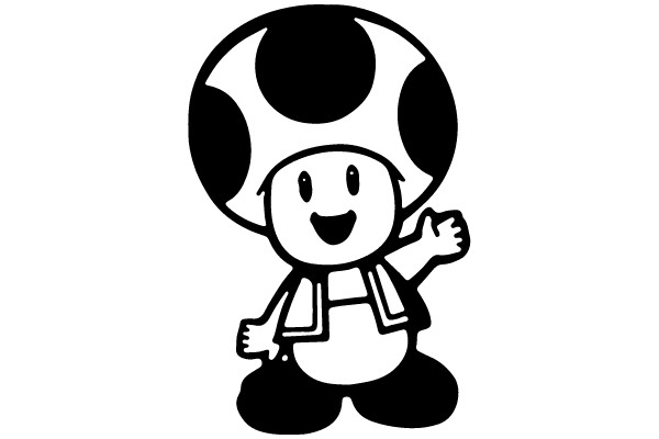 Toadstool Character in Classic Outfit