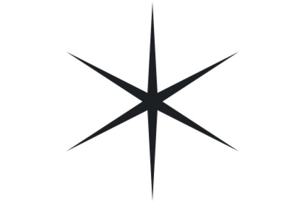 Simplicity in Design: A Black Star on a White Background