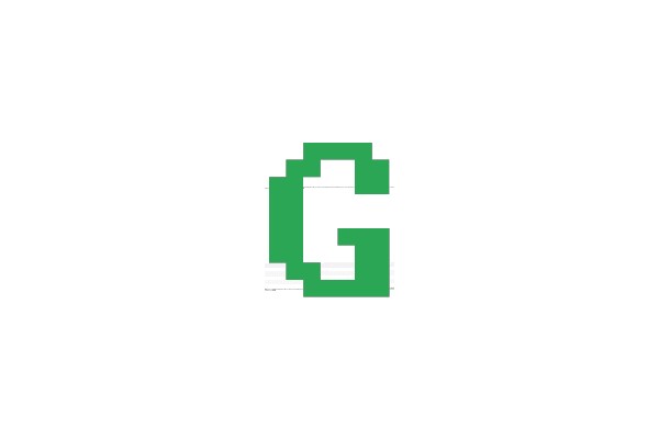Pixelated Capital G