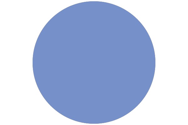 A Solitary Blue Circle in a White Background
