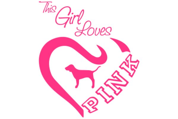 This Girl Loves Pink: A Playful Pink Dog Logo