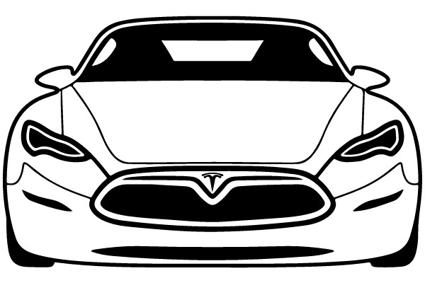 Monochrome Tesla: The Art of Automotive Design