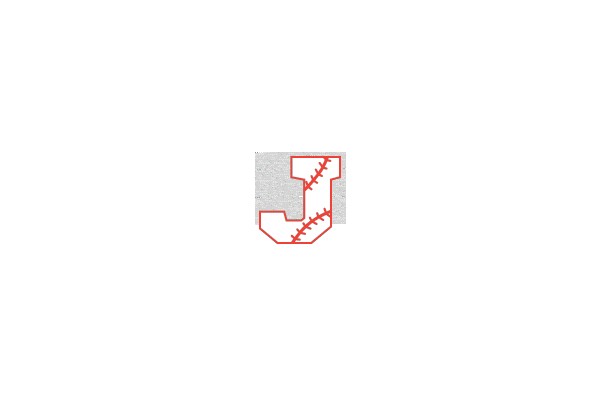 Sewn Baseball Stitched Letter 'J'