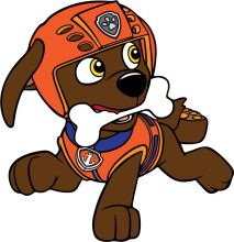 Adorable Animated Dog in a Vibrant Orange Helmet and Uniform, Ready for Action!