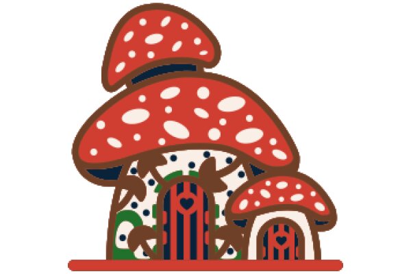 Whimsical Mushroom Village: A Playful and Colorful Illustration
