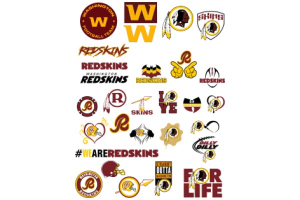A Collection of Washington Football Team Logos and Symbols