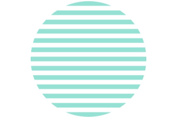 Stylized Circular Pattern with Blue and White Stripes