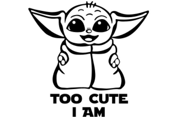 Adorable Earflap Character with a Cute Smile and the Caption 'Too Cute I AM'