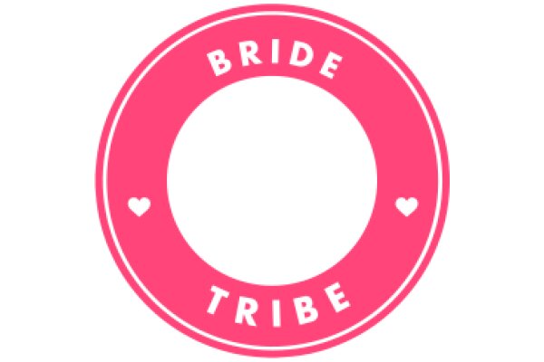 Branding for a Pink Circle with the Word 'Bride' and Two Hearts