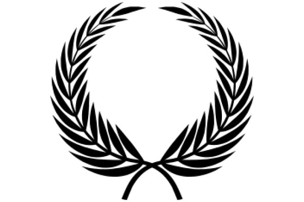 Elegant Black Laurel Wreath Design