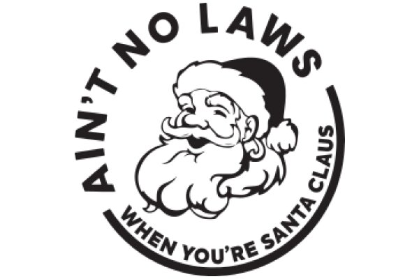 A Santa Claus Logo for a Business Called 'Ain't No Laws' with a Tagline 'When You're Santa Claus'