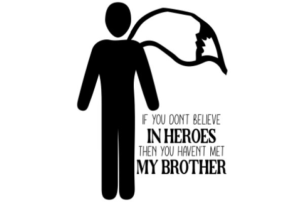 A Silhouette of a Person with a Kite, Accompanied by a Quote on Heroism and Brotherhood