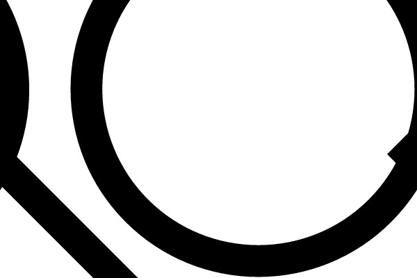 Black Circle and Line Symbol