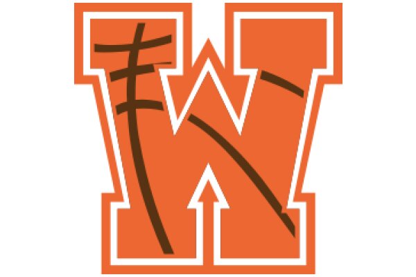 Vintage Football Logo with Orange and Brown Design