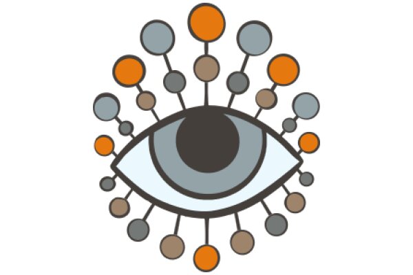 A Vibrant and Colorful Illustration of an Eye Surrounded by Circles