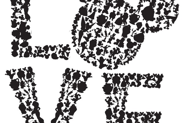Whimsical Love: Mickey Mouse Silhouettes