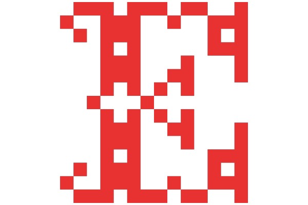 Geometric Red Pattern on White Background
