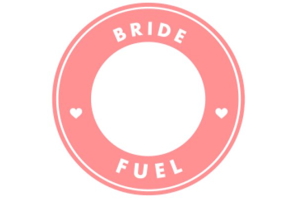 Pink Circle with 'Bride Fuel' Inscription and Heart Symbols