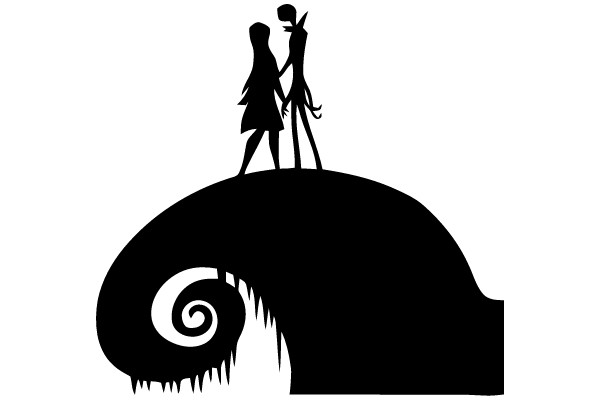Whimsical Silhouette atop Spiral Structure