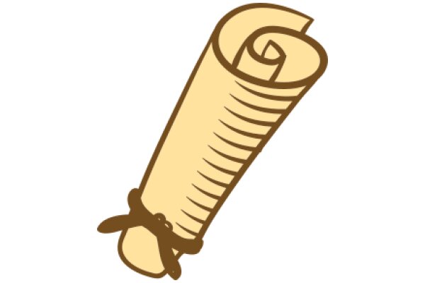 A Rolled-Up Scroll with a Brown Rope