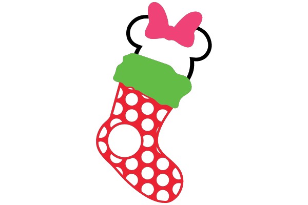 Holiday-themed Christmas Stocking Clip Art
