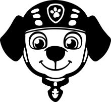 Adorable Black and White Dog Logo