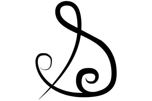 Black Swirls on White Background
