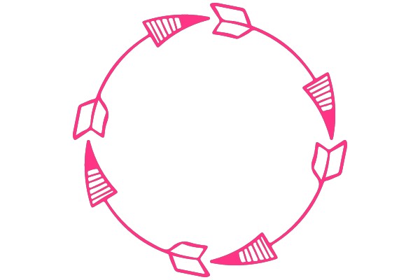 Circular Pattern of Pink Arrows